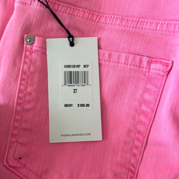 7 For All Mankind High Waist Slim Kick pink jeans size 27 NWT - Picture 4 of 5